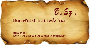 Bernfeld Szilvána névjegykártya